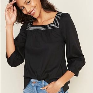 Old Navy Black Square Neck Top